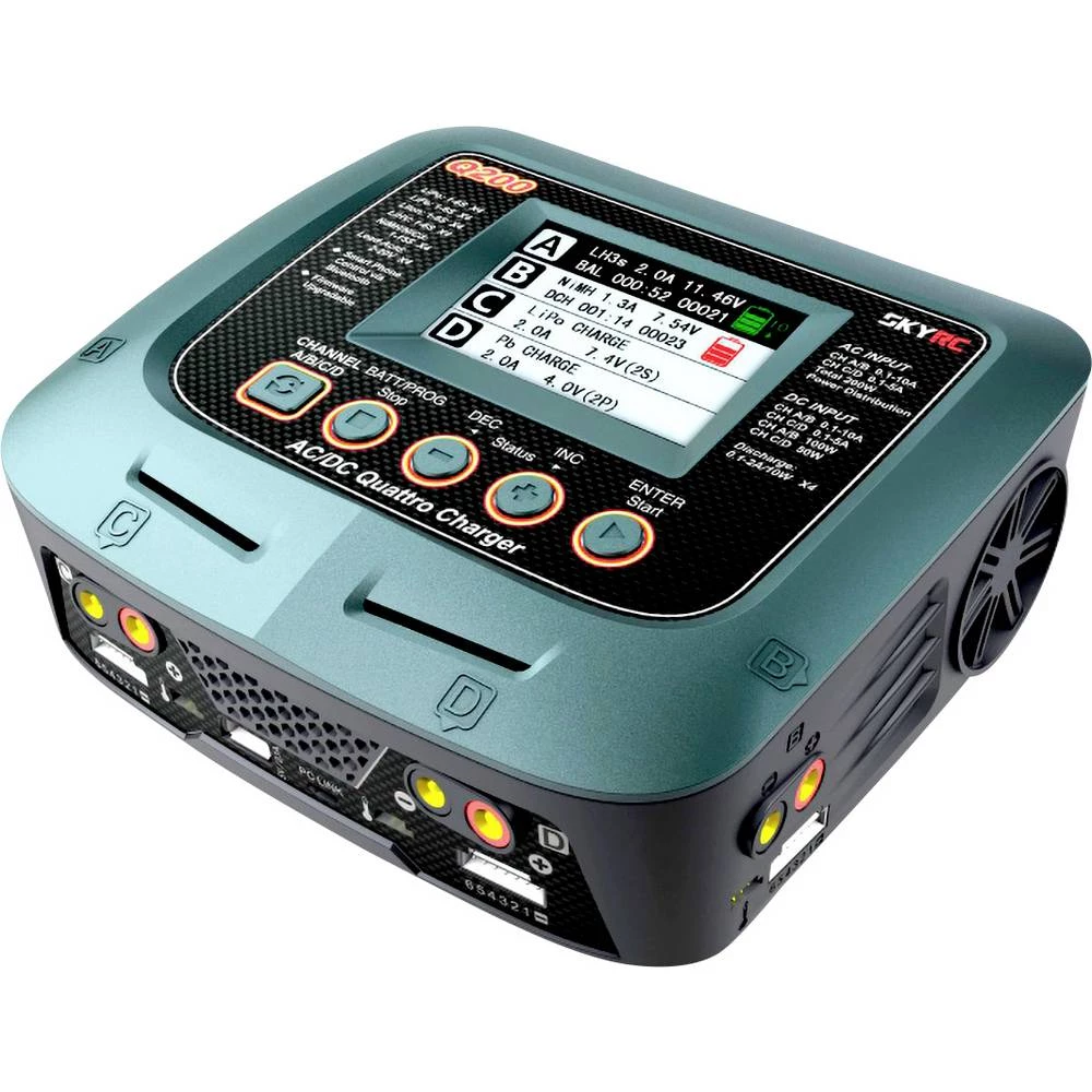 SKYRC Q200 punjač baterija za modele  10 A olovni, lifepo, lihv, litijev-ionski, litijev-polimerski, nikalj-kadmijev, nikalj-metal-hidridni grafički prikaz, funkcija brzog punjenja, praćenje  slika