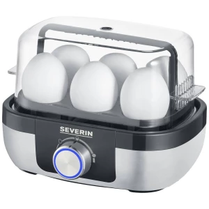 Severin EK 3167 kuhalo za jaja bez BPA, s mjernom šalicom, s bušilom jaja plemeniti čelik, crna slika