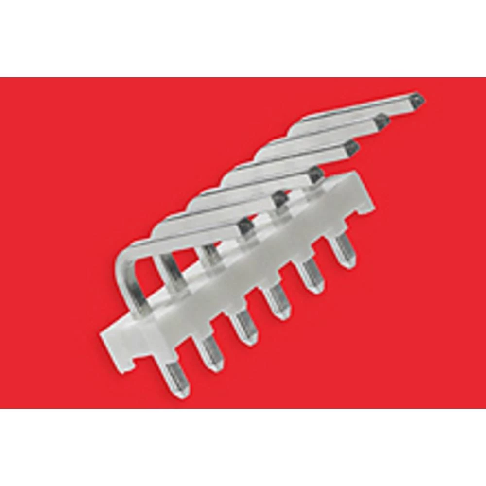 Molex ugradna standardna letva s muškim kontaktima  Ukupan broj polova 10 Raster: 3.96 mm 26603100 1 St. Bag Molex 26603100 KK 396 Header, Right-Angle, without Peg, 10 Circuits, Tin (Sn) Plat slika
