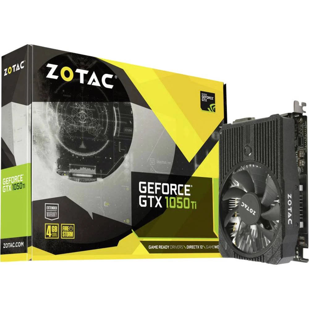 Grafička kartica Zotac Nvidia GeForce GTX1050 Ti Mini 4 GB GDDR5-RAM PCIe x16 HDMI&trade;, DVI, DisplayPort slika
