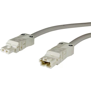 Adels-Contact 92875240 mrežni priključni kabel mrežni adapter - mrežni konektor Ukupan broj polova: 2 bijela 4.00 m 25 St. slika