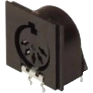 DIN okrugli konektor Ženski konektor, horizontalna ugradnja Broj polova: 5 Crna Hirschmann MAB 5SH 200 ST slika