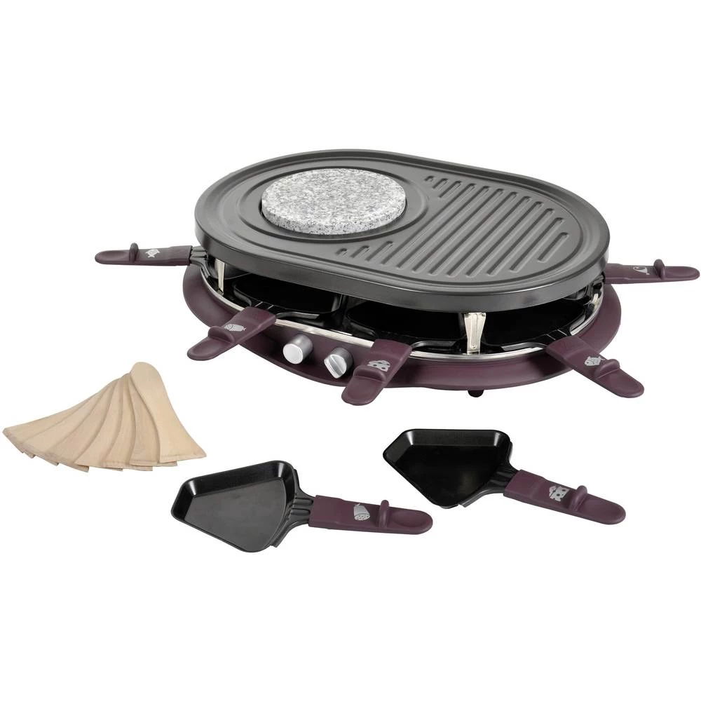 TKG Team Kalorik TKG RAC 1009 CS Raclette 8 posuda, Roštilj, S kamenim roštiljem, Uključuje izmjenjive ekstra listove, Žičana Pa slika
