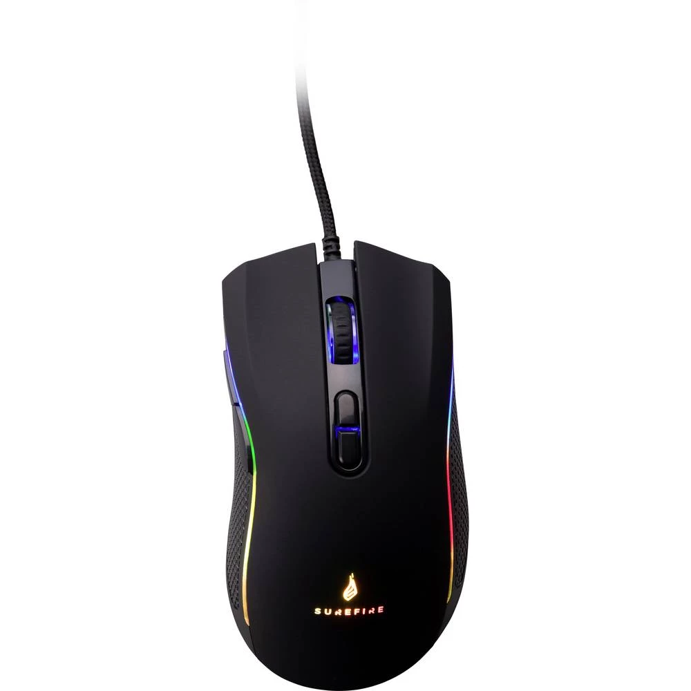 Surefire Gaming Hawk Claw USB, žičani igraći miš optički osvjetljen, ugrađeni kotačić za pregled crna slika