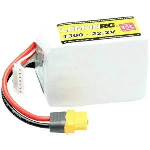 LemonRC lipo akumulatorski paket za modele 22.2 V 1300 mAh Broj ćelija: 6 35 C softcase XT60 slika
