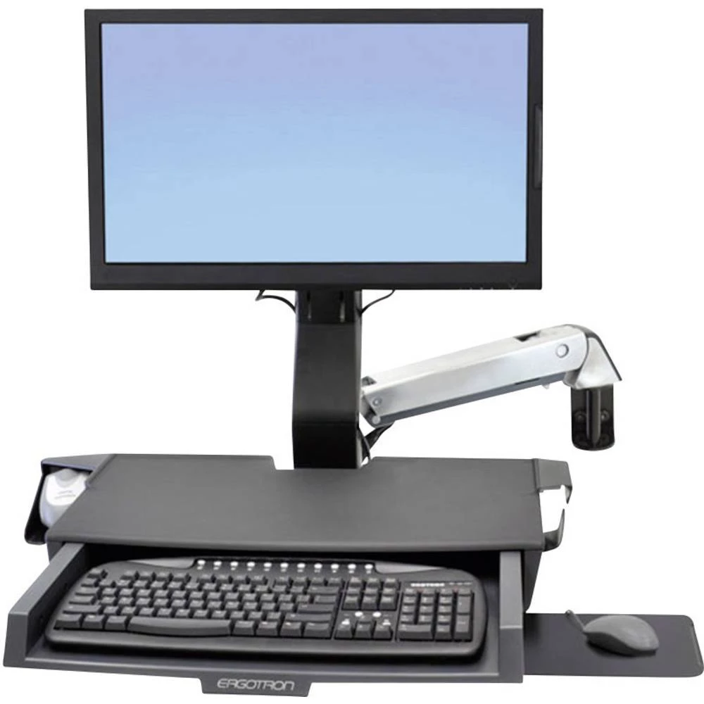 1-struki Zidni nosač za monitor 25,4 cm (10") - 61,0 cm (24") Nagibni i okretni, Rotirajuči Ergotron StyleView&reg; Sit-Stand Co slika