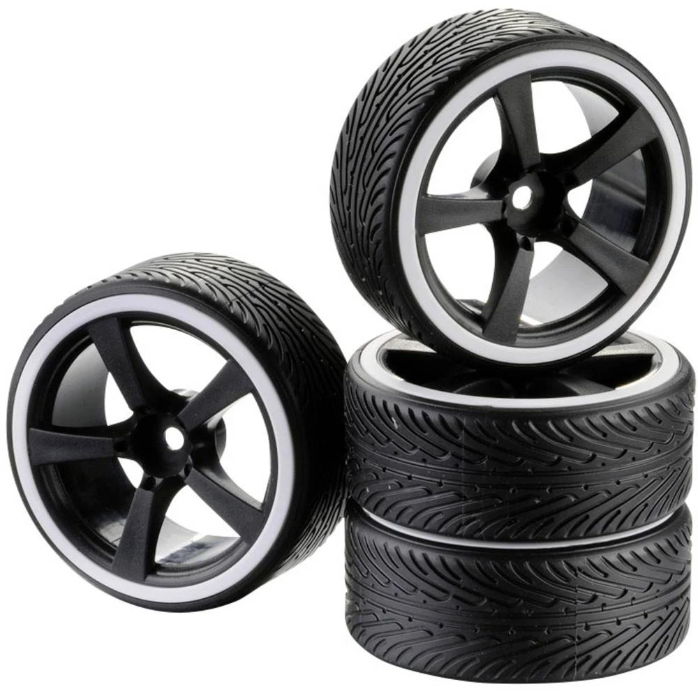 Absima 1:10 Cestovni model Kompletni kotači Drifter B 5 krakova Crna 4 ST slika