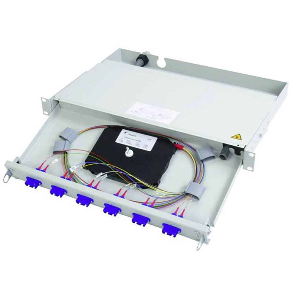 Patch Panel za optičke kablove 12 ulaza E2000 Telegärtner 1 U slika