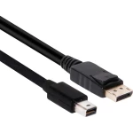 club3D DisplayPort Priključni kabel [1x Muški konektor Mini DisplayPort - 1x Muški konektor DisplayPort] 2 m Crna