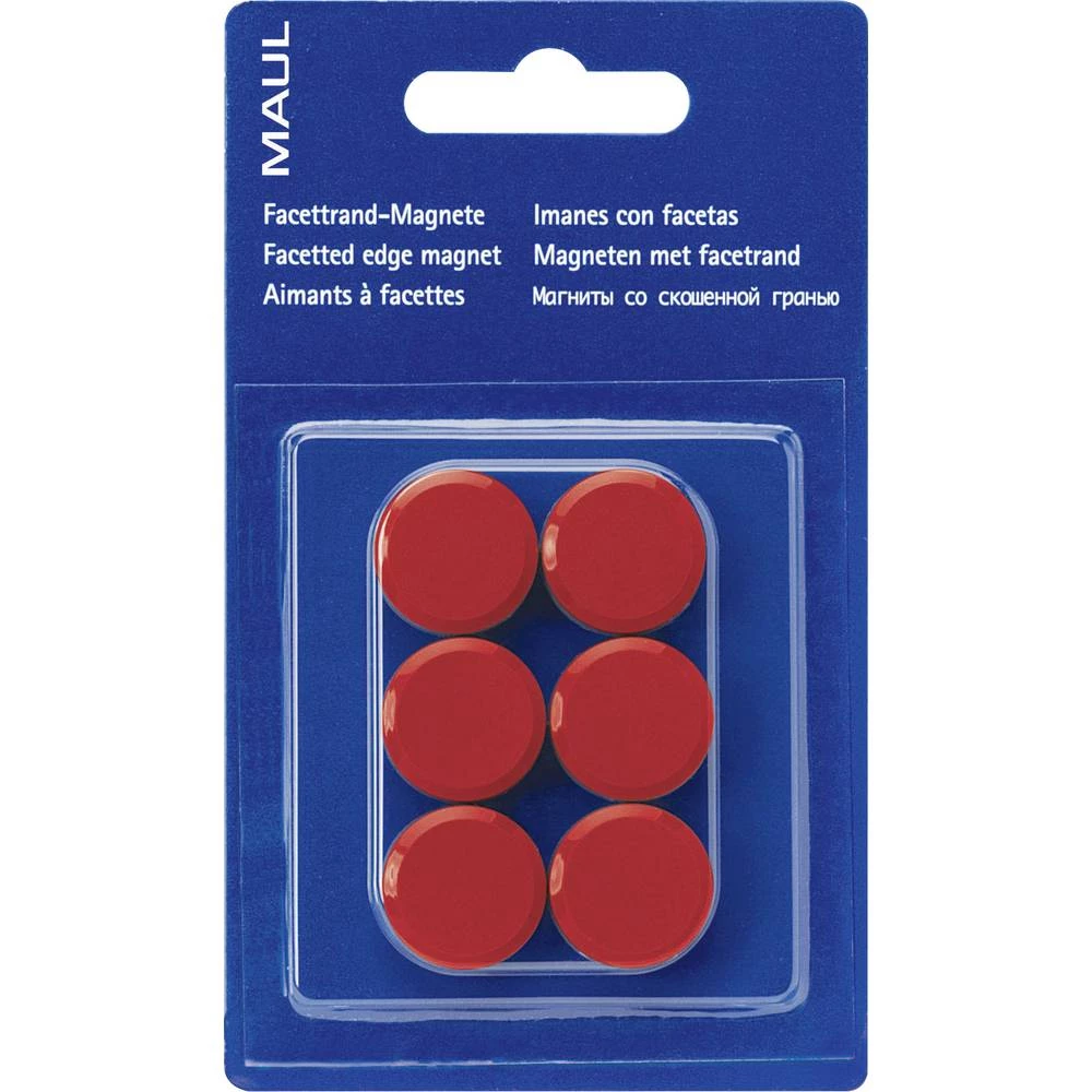 Maul Magnet MAULpro (&Oslash; x V) 20 mm x 8 mm Okrugli Crvena 6 ST 6176225 slika