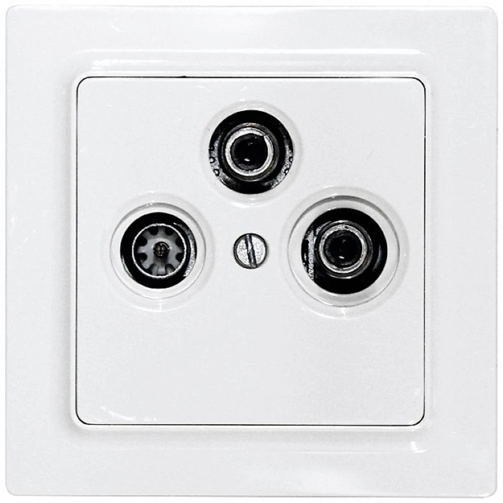 Eltako 1-struki poklopac utičnica za TV, radio, satelit bijela, bijela (RAL 9016) 30055840 slika