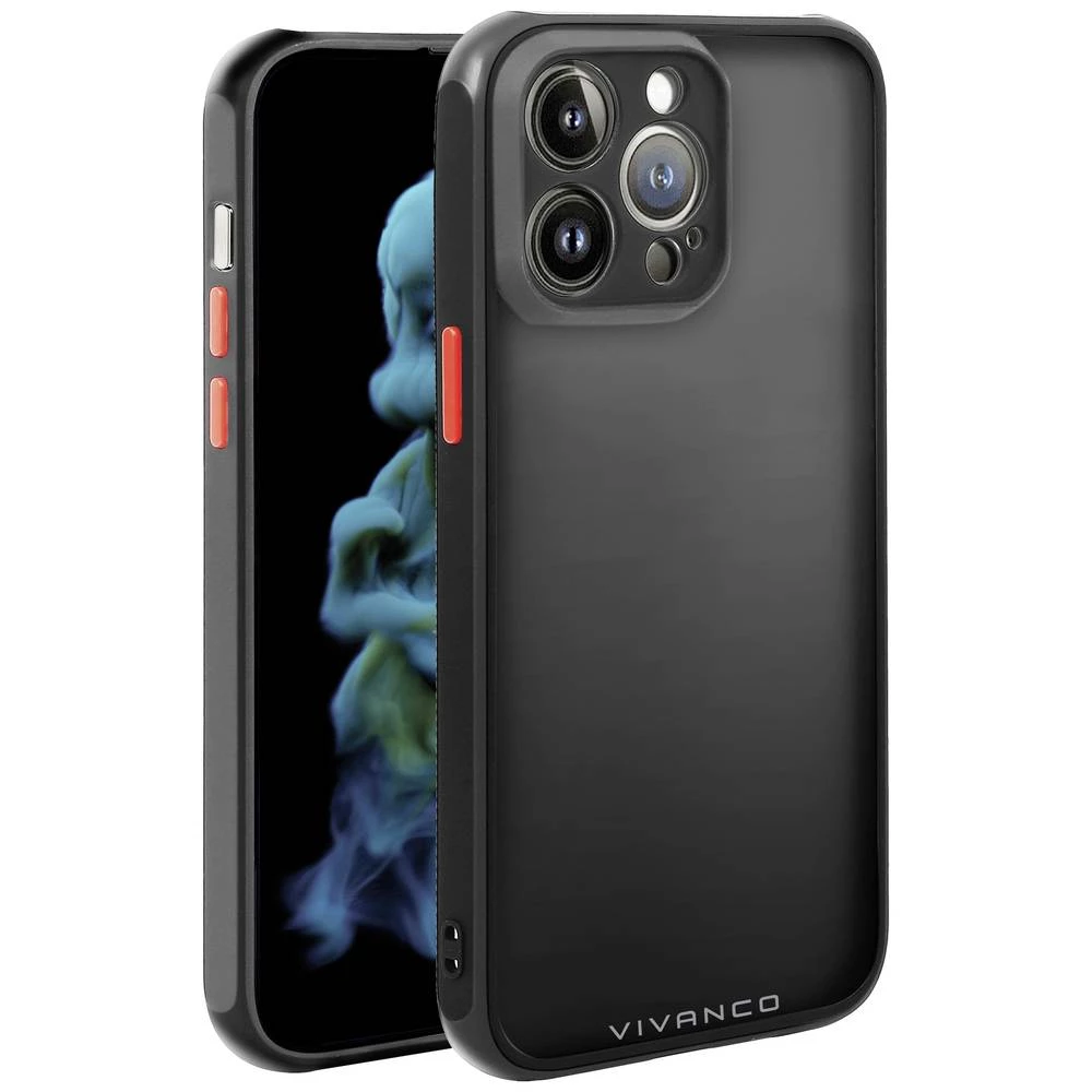 Vivanco Frosted stražnji poklopac za mobilni telefon Apple iPhone 14 Pro Max prozirna, crna slika