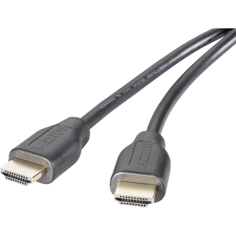 SpeaKa Professional HDMI Priključni kabel [1x Muški konektor HDMI - 1x Muški konektor HDMI] 2 m Crna slika