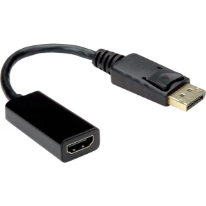 Value DisplayPort priključni kabel 0.15 m 12.99.3138 crna [1x muški konektor displayport - 1x ženski konektor HDMI] slika