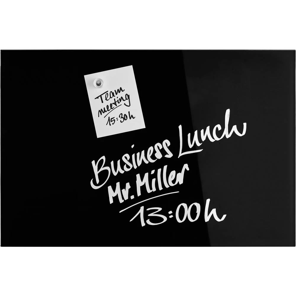 Magnetoplan magnetska ploča od stakla (Š x V) 400 mm x 600 mm crna 13402012 slika