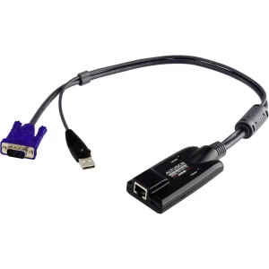 KVM Adapter [1x Muški konektor VGA, Muški konektor USB 2.0 tipa A - 1x Ženski konektor RJ45] Crna ATEN slika