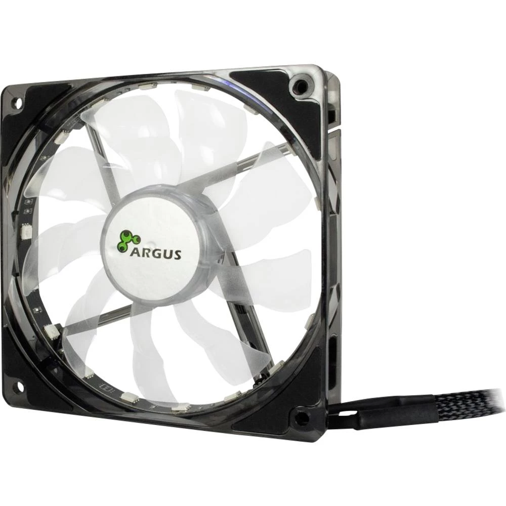 Inter-Tech L12025 ventilator za PC kućište RGB (Š x V x D) 120 x 120 x 25 mm uklj. upravljanje RGB rasvjetom slika