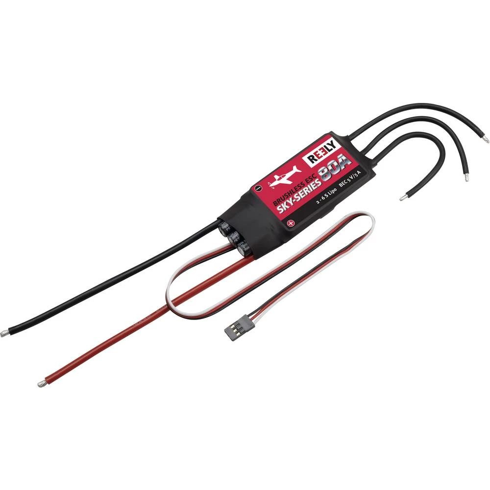 Regulator leta za Brushless modele aviona Reely Sky-Series 80A-UBEC Opteretivost (maks.): 100 A slika