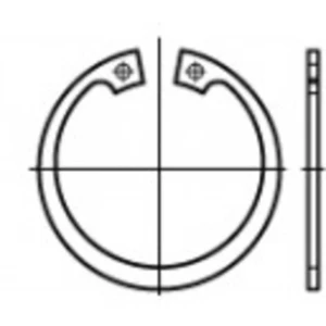 TOOLCRAFT TO-9988794 seger osigurač vanjski Unutarnji promjer: 100.5 mm DIN 472 nehrđajući čelik 10 St. slika