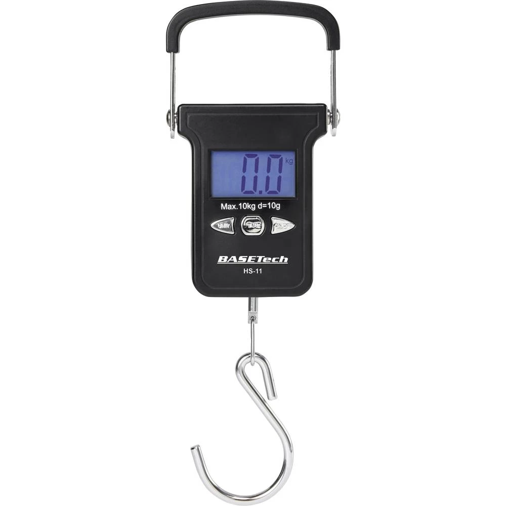 Viseća vaga Basetech HS-11 Opseg mjerenja (kg) 10 kg Mogućnost očitanja 10 g Crna slika