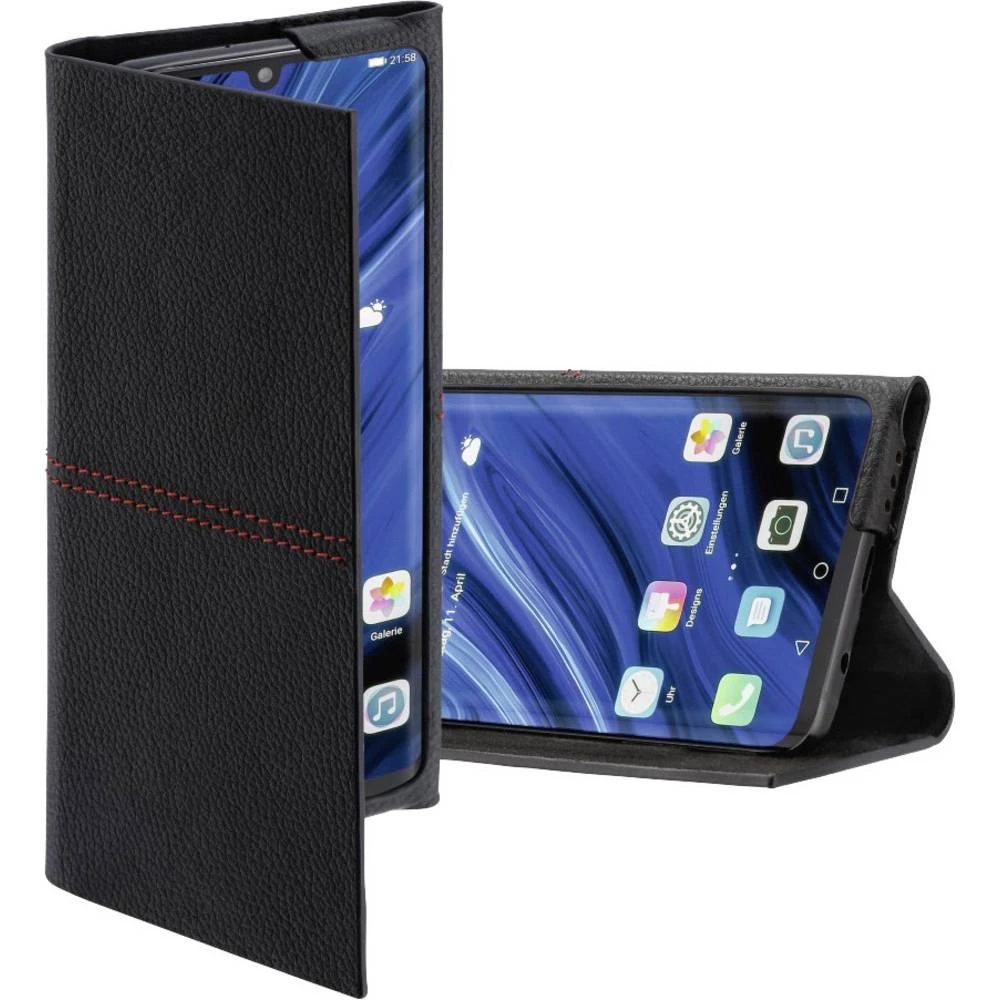 Hama Red Sensation No.6 knjižica Huawei P30 Pro crvena, crna slika