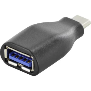 USB 3.0 adapter [1x USB utikač C - 1x USB 3.0 utikač ženski A] Digitus crna slika