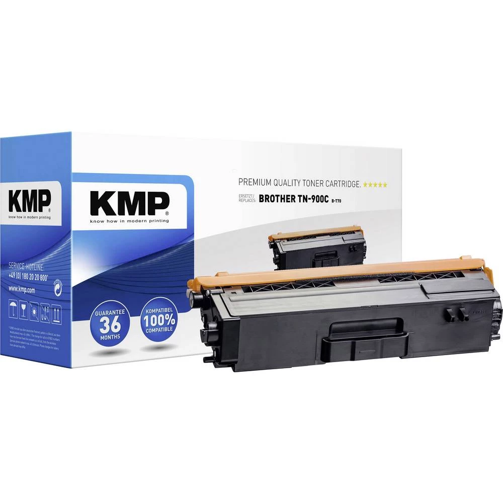 KMP Toner zamijena Brother TN-900C, TN900C Kompatibilan Cijan 6000 Stranica B-T70 slika