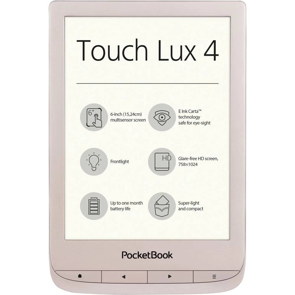 PocketBook Touch Lux 4 Limited Edition eBook-čitač 15.2 cm (6.0 ") Ružičasta slika