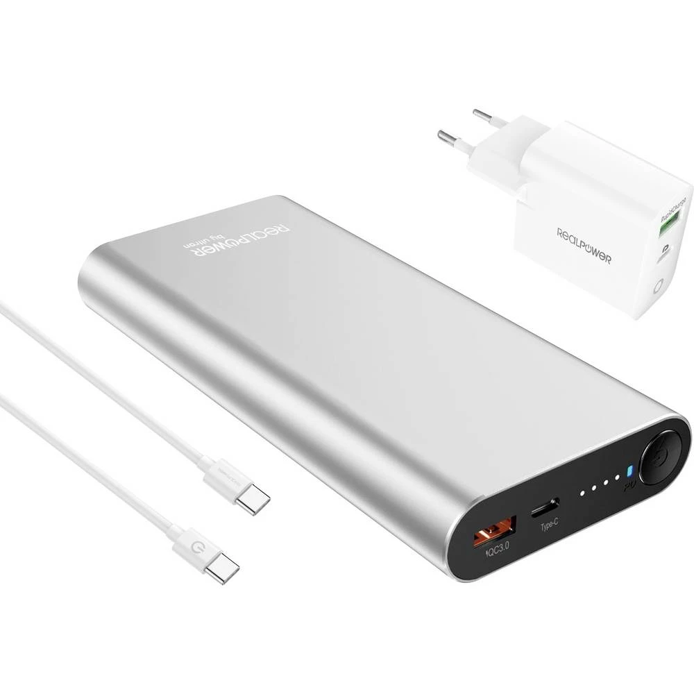 RealPower REALPOWER PB-20000 PD Pro powerbank (rezervna baterija) 20.000 mAh srebrna slika
