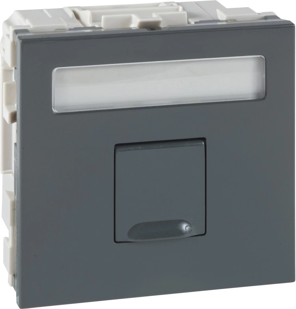 Schneider Electric INS64121 Kabelske kanalice Schneider INS64121 podatkovni modul 1 R & M Siva slika