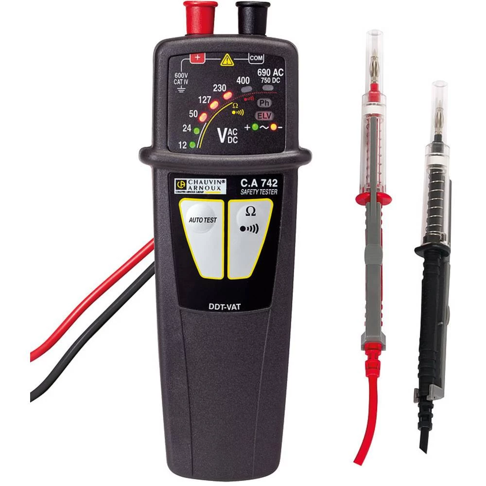 Dvopolni tester napona Chauvin Arnoux P01191742A CAT IV 600 V Akustički, LED Tvornički standard (vlastiti) slika
