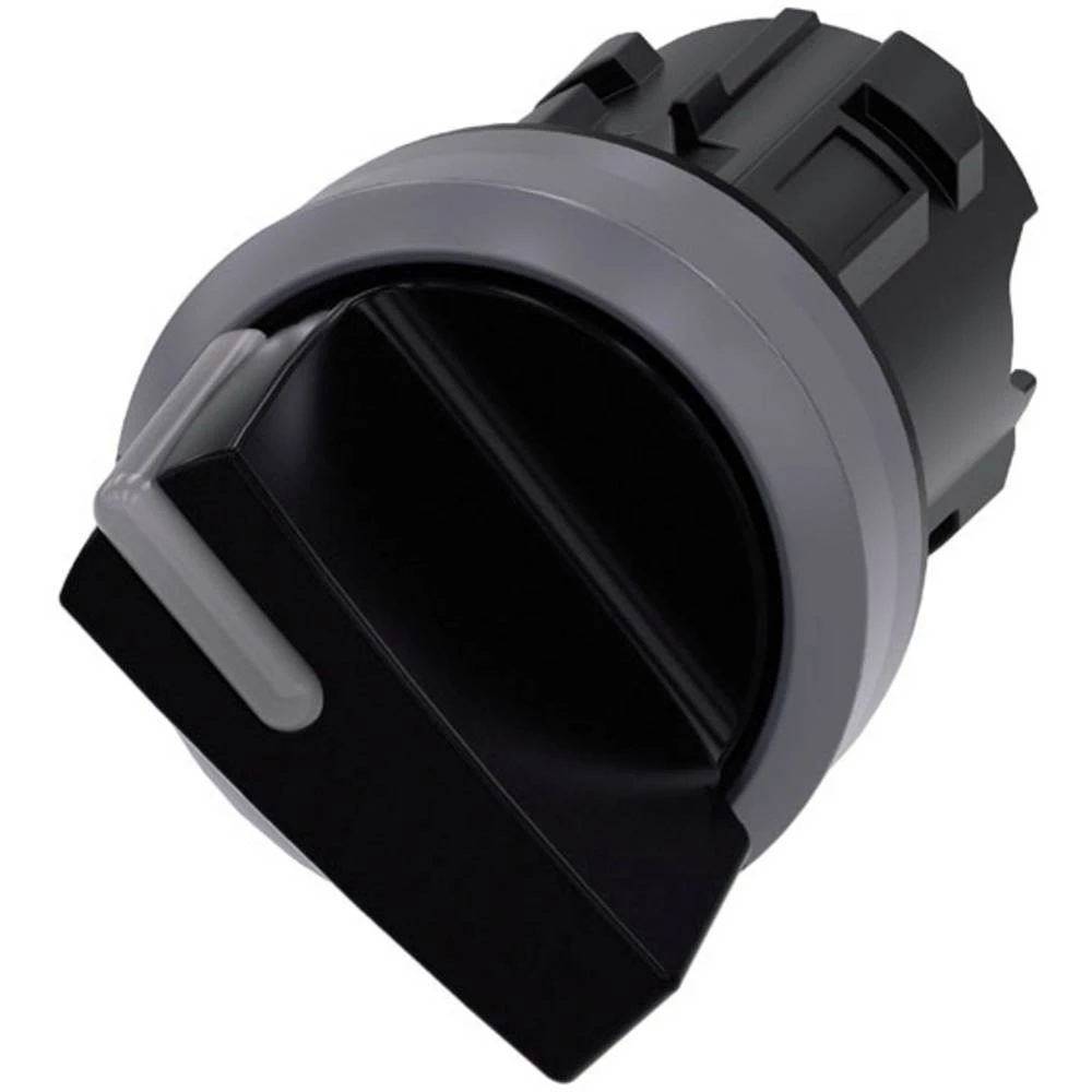 Siemens 3SU1032-2BF10-0AA0 preklopni prekidač prednji prsten od metala, osvjetljen geg pješčano-siva, crna 1 x 90 °  1 St. slika