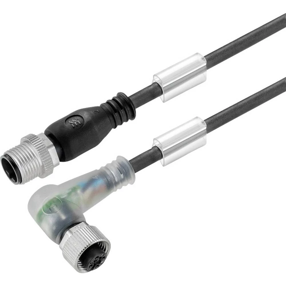 Weidmüller 9457790030 utični konektor za senzor/aktivator, konfekcionirani M12 ravni muški konektor, ženski konektor, kutni 0.30 m Broj polova: 3 1 St. slika