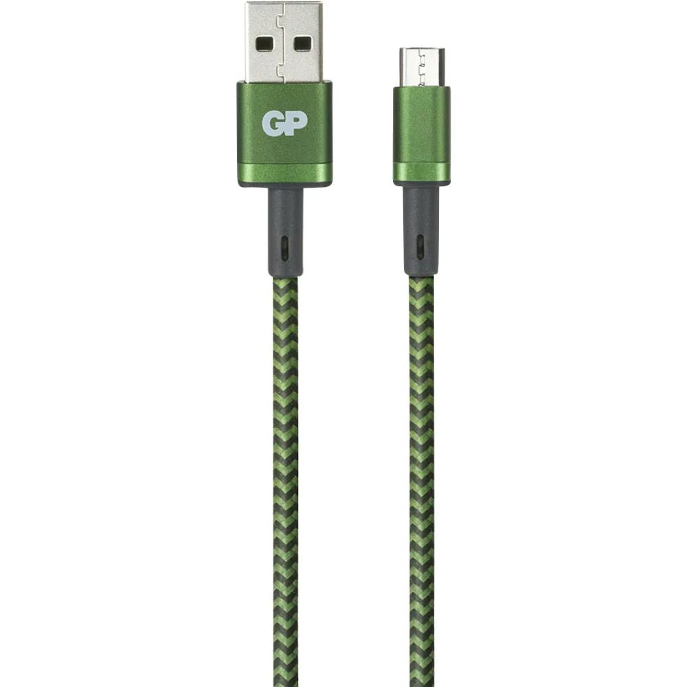 GP Batteries    USB kabel za punjenje    USB 3.2 gen. 1 (USB 3.0)    USB-A utikač, USB-Micro-B utikač    1 m    zelena slika