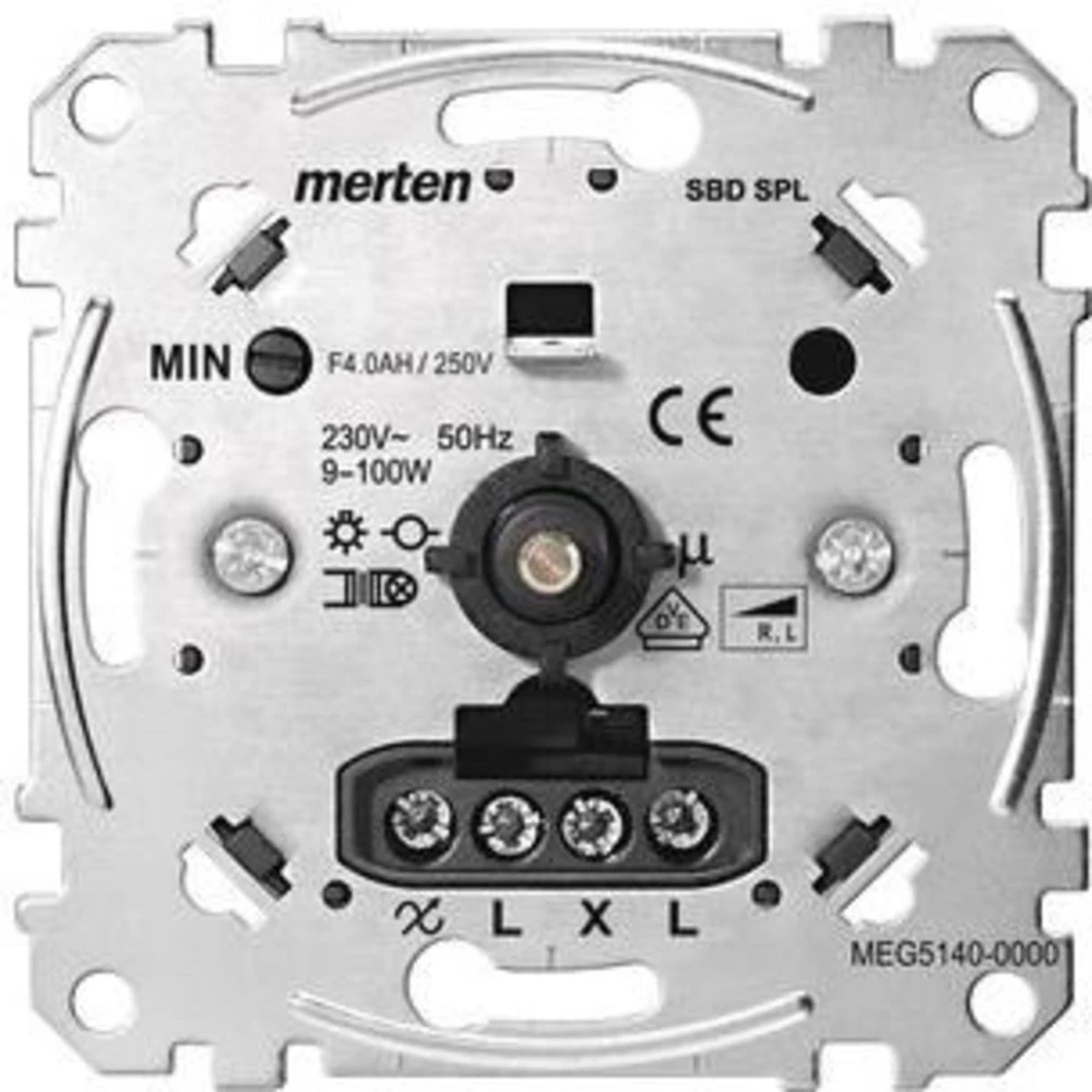 Podžbukni prigušivač Prikladno za žarulje: Štedna žarulja Aluminij boja Merten MEG5140-0000 slika
