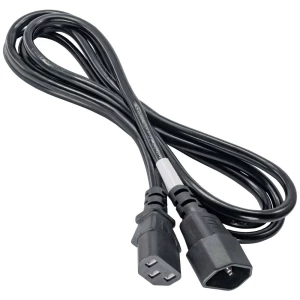 Akyga struja priključni kabel [1x ženski konektor IEC c13, 10 a - 1x muški konektor IEC, c14] 1.80 m crna slika