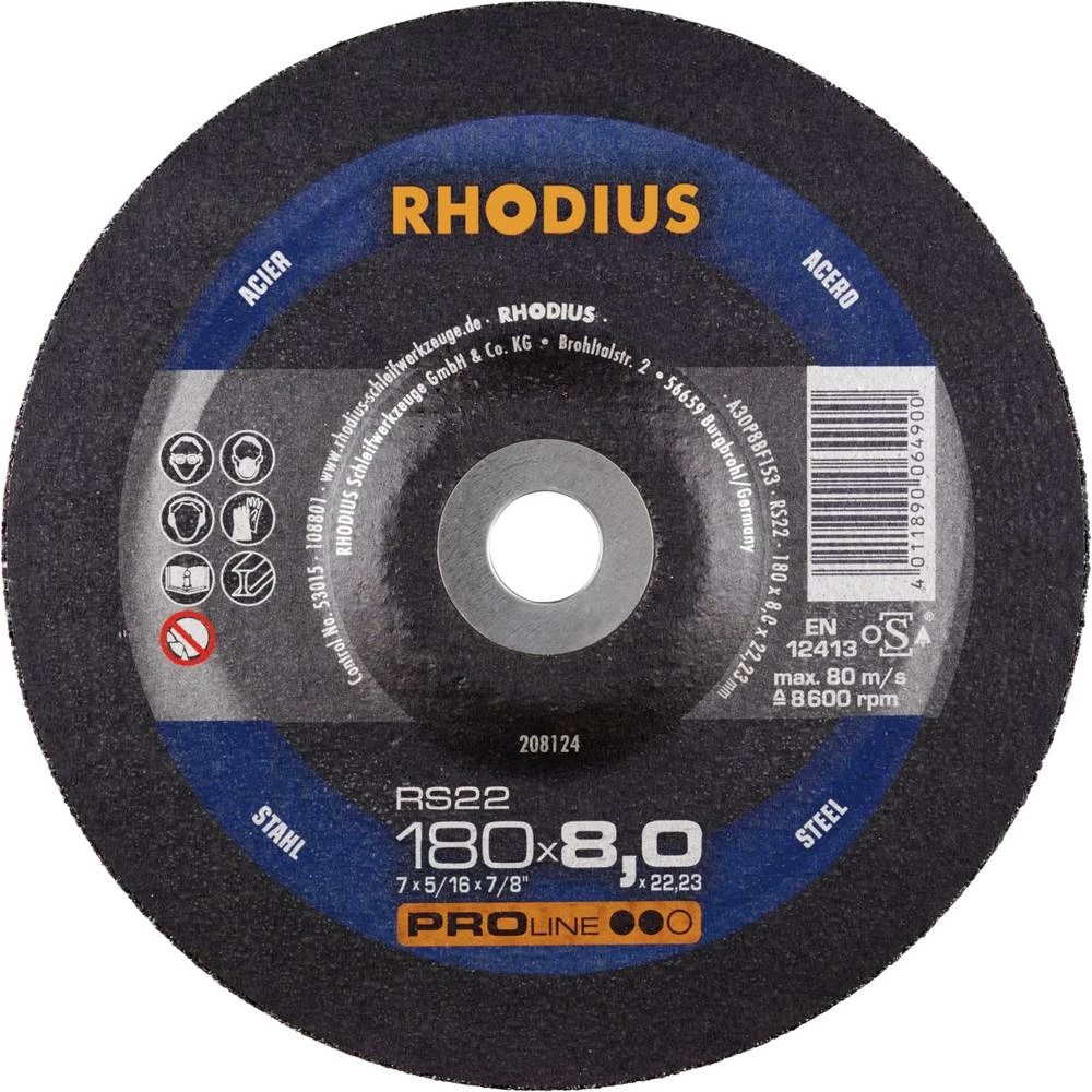 Rhodius 208124 RS22 brusna ploča čelik, lijevani material 10 kom. slika