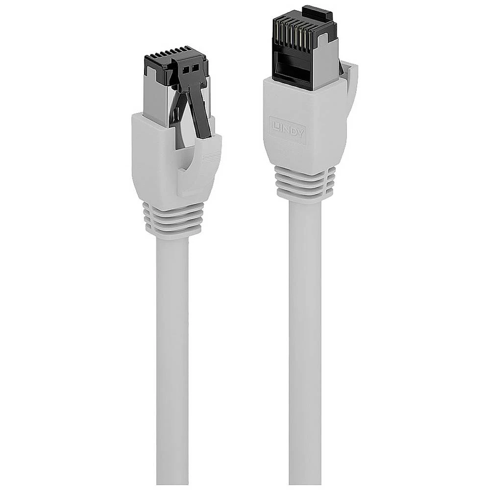 LINDY 47430 RJ45 mrežni kabel, Patch kabel cat 8.1 S/FTP 0.3 m siva  1 St. slika