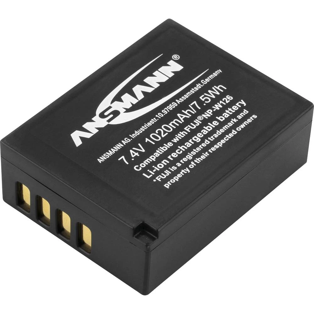 Kamera-akumulator Ansmann Zamjenjuje originalnu akU. bateriju NP-W126 7.4 V 1020 mAh A-Fuji NP W 126 slika