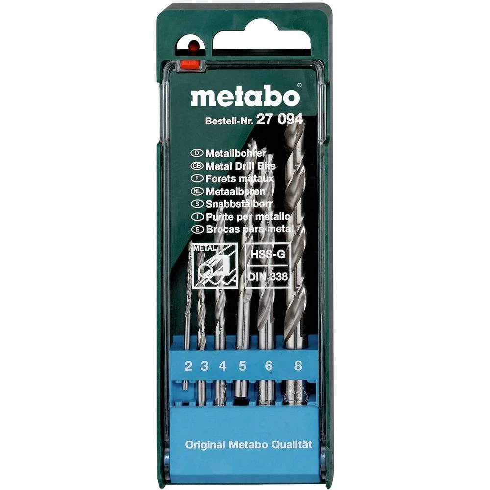 Metal-spiralno svrdlo-komplet 6-dijelni Metabo 627094000 1 ST slika