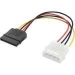 Hama struja priključni kabel [1x 4-polni električni ženski konektor ide - 1x 7-polni muški konektor sata] 0.15 m crna, žuta, crvena