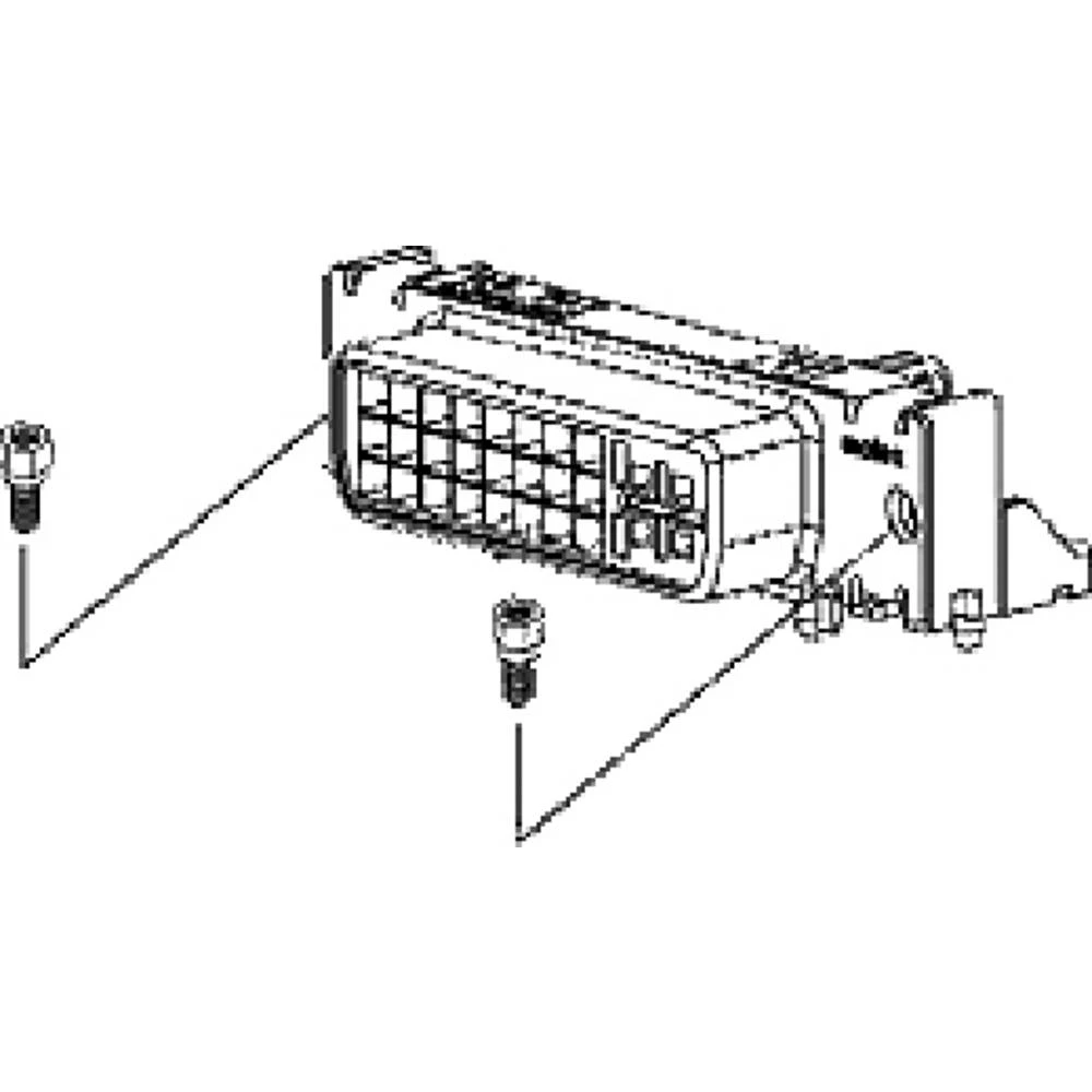 Molex 743201000 MicroCross DVI-I Digital/Analog Visual Interface, PCB Receptacle, Through Hole, Right-Angle, 2.34mm PC Ta slika