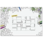 Sigel Adult Coloring HO580 podloga za pisanje bjanko  crn A/Bijela (Š x V) 595 mm x 410 mm