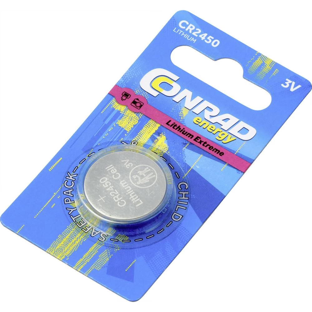 Conrad energy Conrad Energy gumbasta baterija CR 2450 litijev 580 mAh 3 V 1 St. slika