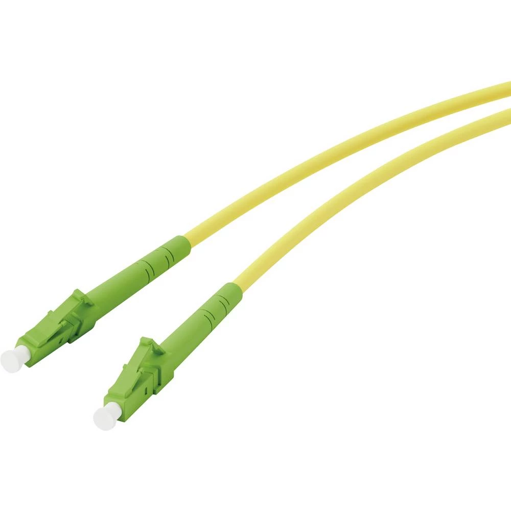 Vivanco 45712 staklena vlakna mrežni kabel, Patch kabel LC  3 m neonsko-žuta, neonsko-zelena iznimno tanak, fleksibilan, slika