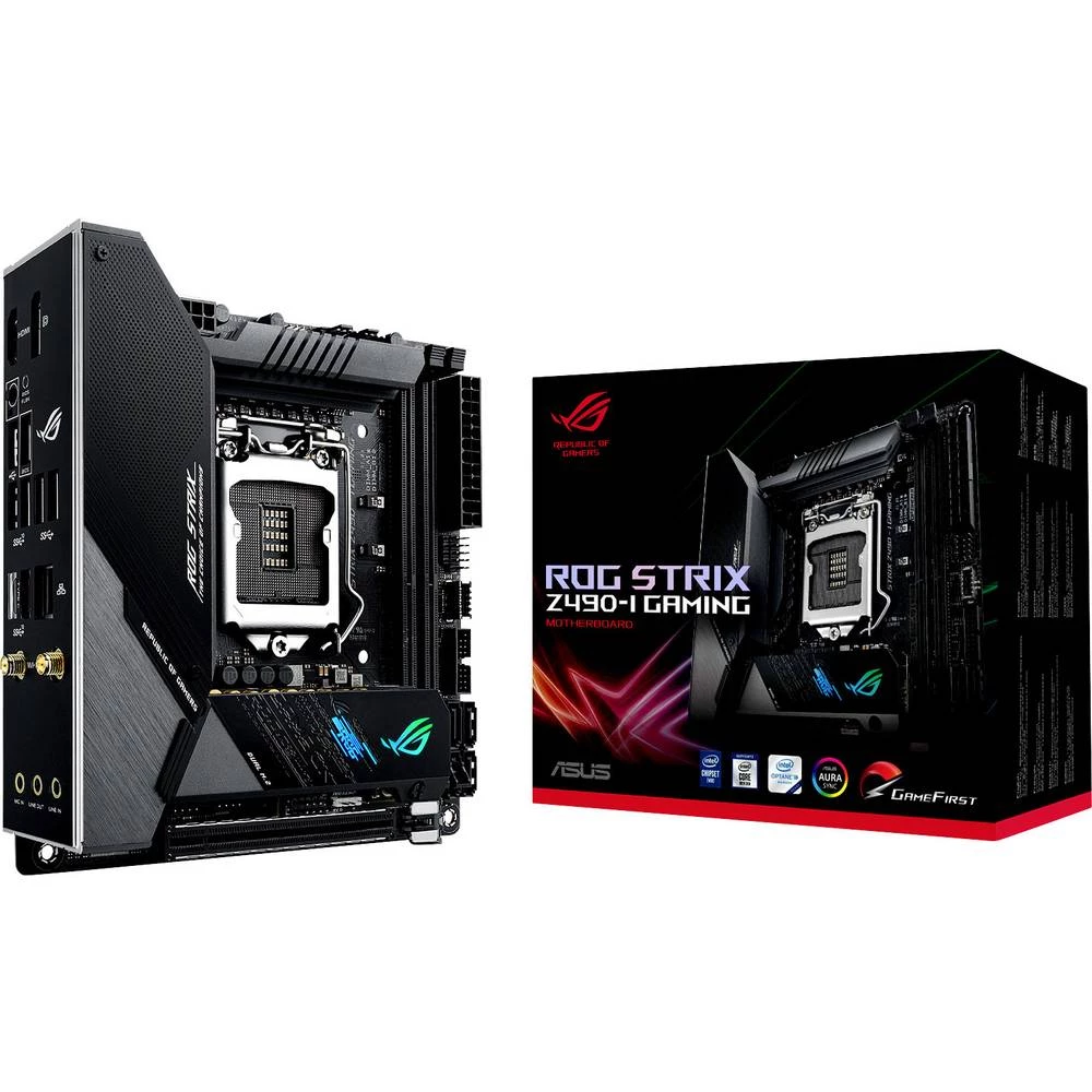 Asus ROG STRIX Z490-I GAMING matična ploča Baza Intel&reg; 1200 Faktor oblika Mini-ITX Set čipova matične ploče Intel&reg; Z490 slika