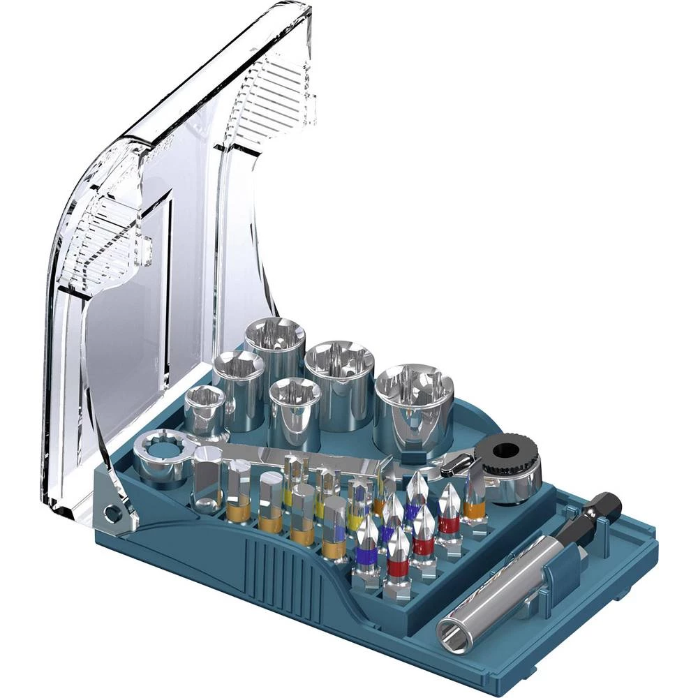 Bit komplet 24-dijelni Heller 28914 6 Unutarnji TORX, Križni Phillips, Križni Pozidriv, Unutarnji šesterokutni, Vanjski šesterok slika