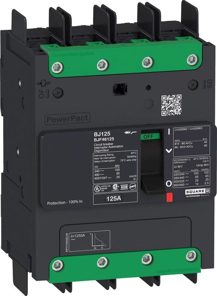 Učinski prekidač 1 ST Schneider Electric BJF46060 Preklopni napon (maks.): 690 V/AC (Š x V x d) 108 x 137 x 80 mm slika