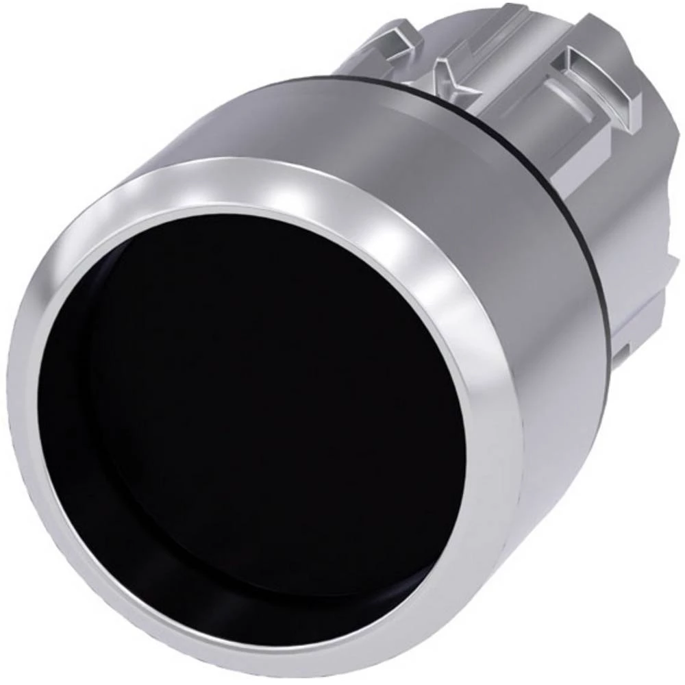 Siemens 3SU1050-0CB10-0AA0 tipkalo prednji prsten od metala, visok sjaj, okrugao  dugme srebrna, crna   1 St. slika
