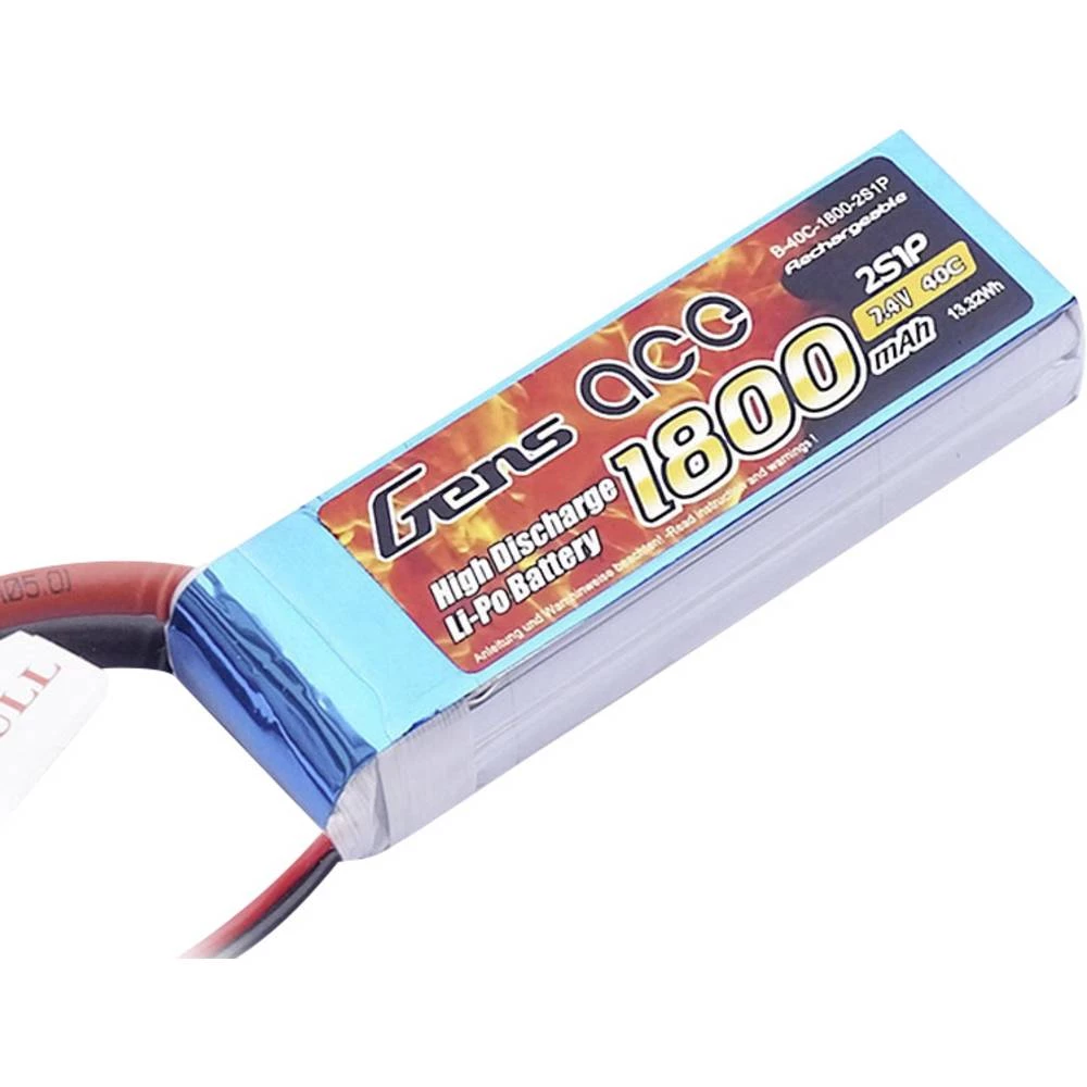 LiPo akumulatorski paket za modele 7.4 V 1800 mAh Broj ćelija: 2 40 C Gens ace Softcase Sustav T-konektora slika